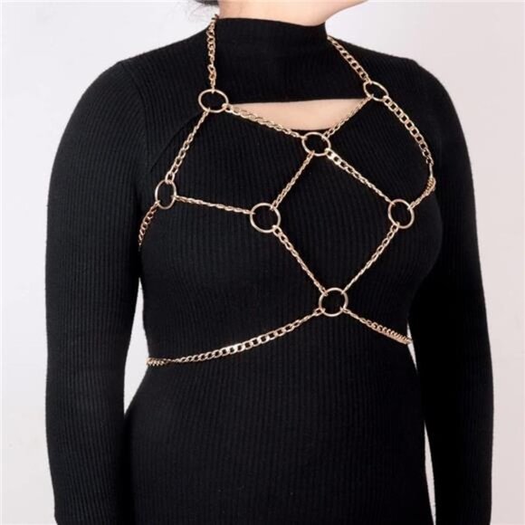 Waist Belt Fashion Harness Body Chest Belt With Chains - Lb-556-xxl main image 4